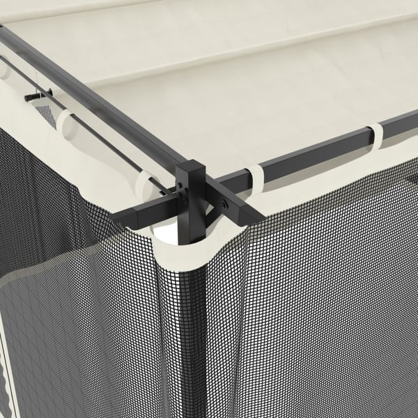 vidaXL Markise Hvit 3,5 x 2,5 m Metall