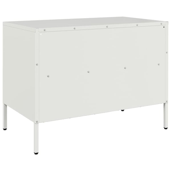 vidaXL TV-benk hvit 68x39x50,5 cm stål