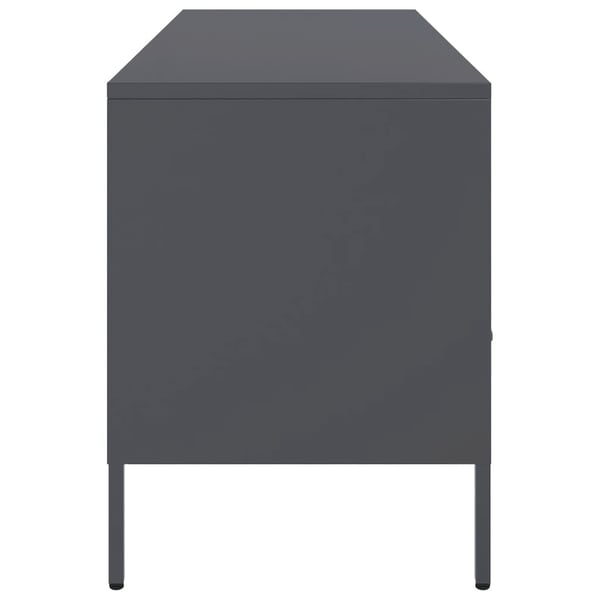 vidaXL tv-bord 100,5x39x50,5 cm stål antracitgrå