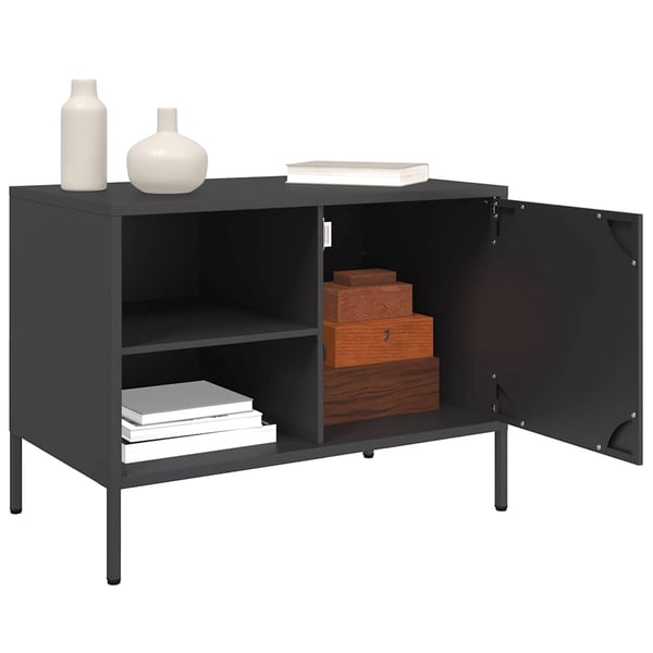 vidaXL tv-bord 68x39x50,5 cm stål sort