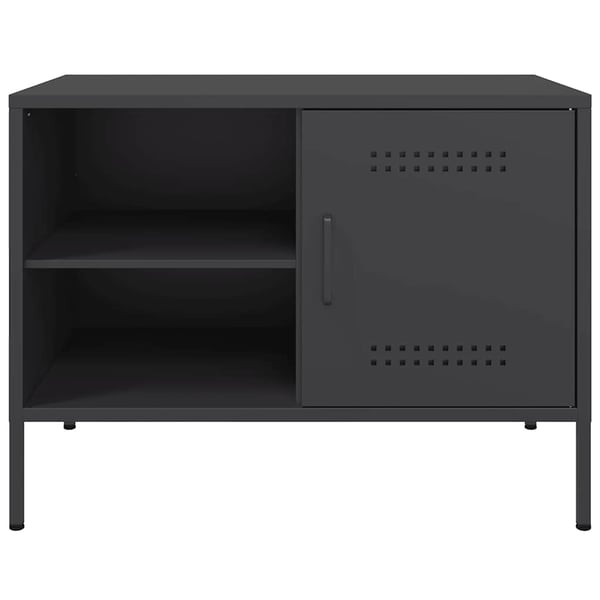 vidaXL tv-bord 68x39x50,5 cm stål sort