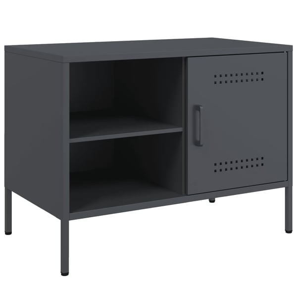 vidaXL TV-benker 2 stk antrasitt 68x39x50,5 cm stål