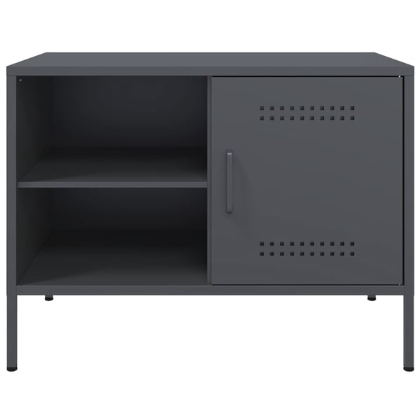 vidaXL TV-benker 2 stk antrasitt 68x39x50,5 cm stål