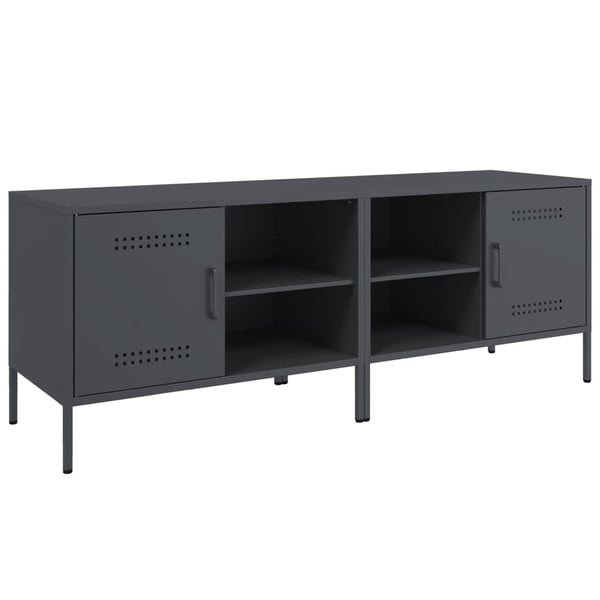 vidaXL TV-benker 2 stk antrasitt 68x39x50,5 cm stål