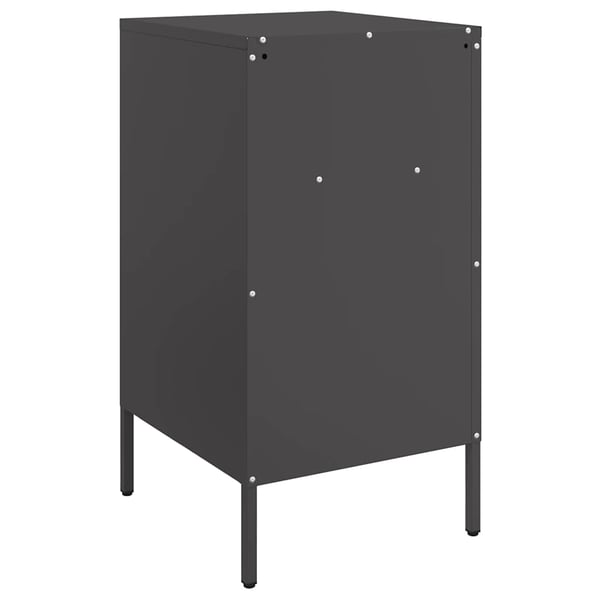 vidaXL sengebord 36x39x68 cm stål sort
