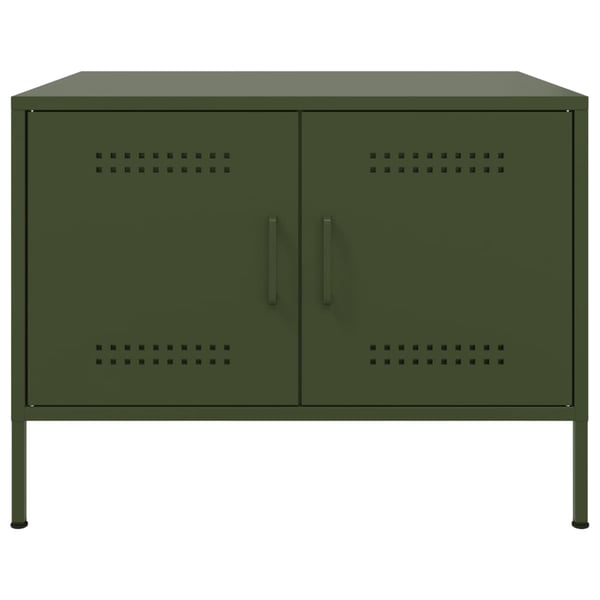 vidaXL Salongbord olivengrønn 68x50x50,5 cm stål