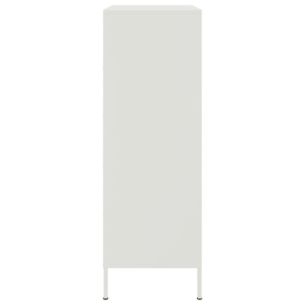 vidaXL Highboard hvit 68x39x113 cm stål