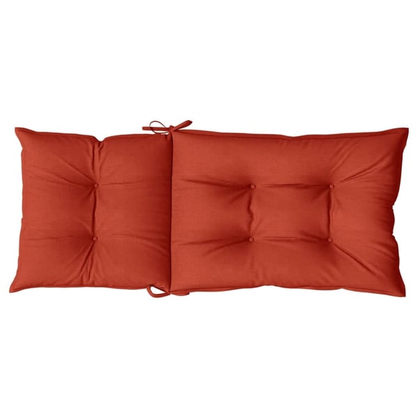 vidaXL Stolsdynor högt ryggstöd 2 st melerad röd 120x50x7 cm tyg