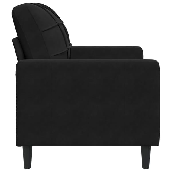 vidaXL lænestol 60 cm velour sort