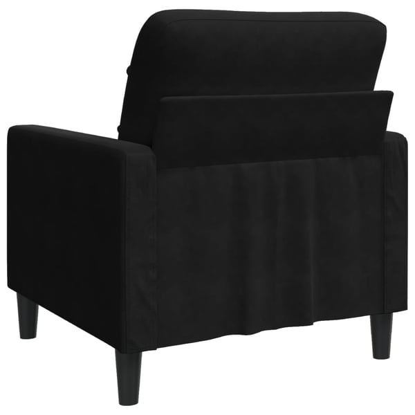 vidaXL lænestol 60 cm velour sort