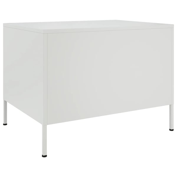 vidaXL sofabord 68x50x50,5 cm stål hvid