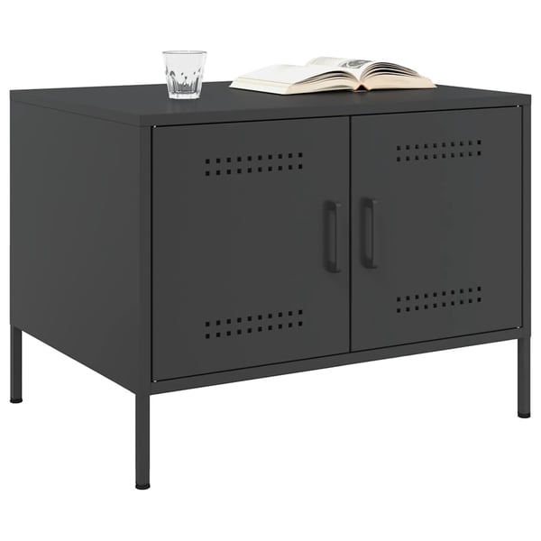 vidaXL sofabord 68x50x50,5 cm stål sort