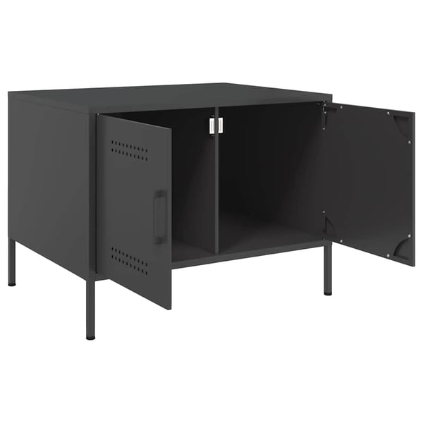 vidaXL sofabord 68x50x50,5 cm stål sort
