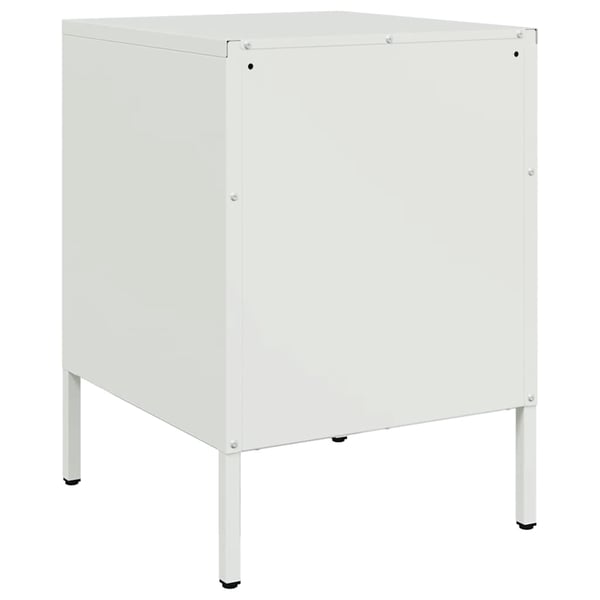 vidaXL sengeborde 2 stk. 36x39x50,5 cm stål hvid