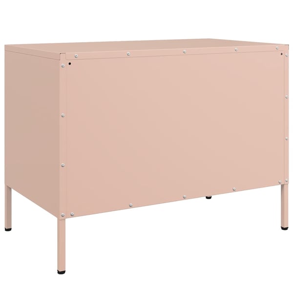 vidaXL TV-benker 2 stk rosa 68x39x50,5 cm stål