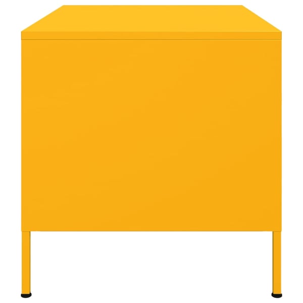 vidaXL Salongbord sennepsgul 68x50x50,5 cm stål