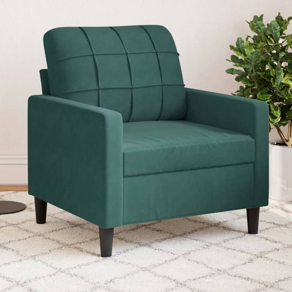 vidaXL lænestol 60 cm velour lysegrøn