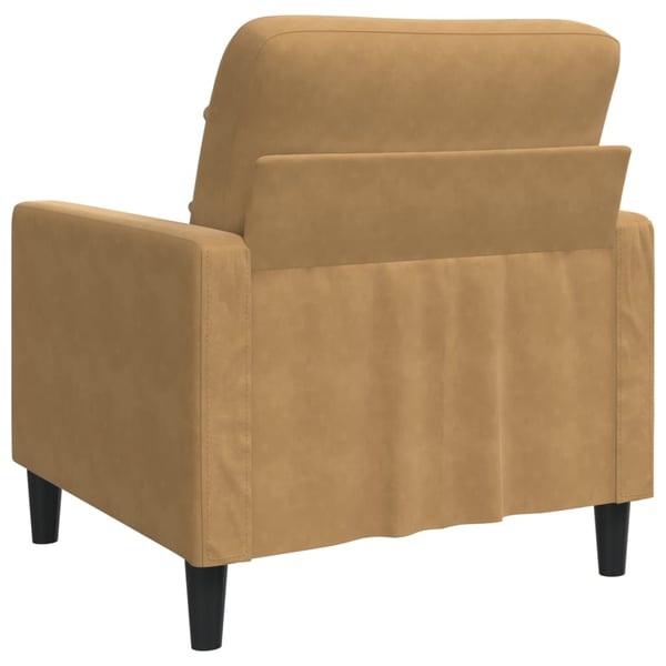vidaXL lænestol 60 cm velour brun