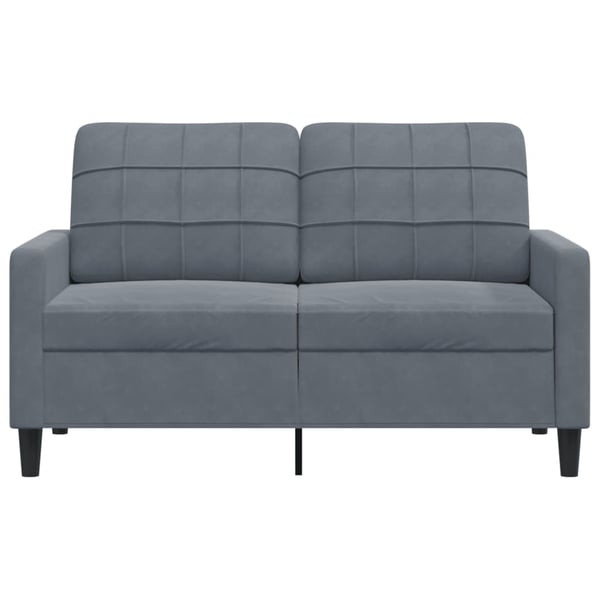 vidaXL 2-sitssoffa mörkgrå 120 cm sammet