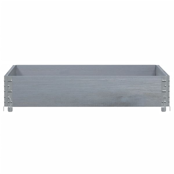 vidaXL Pallekarmer grå 100x100 cm heltre furu