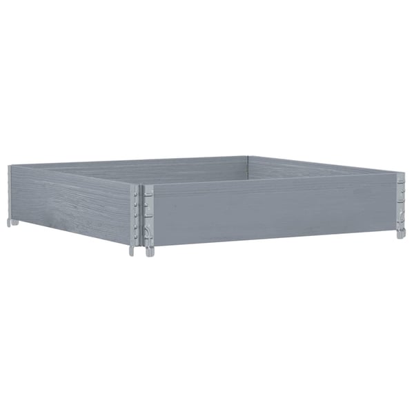 vidaXL Pallekarmer grå 100x100 cm heltre furu