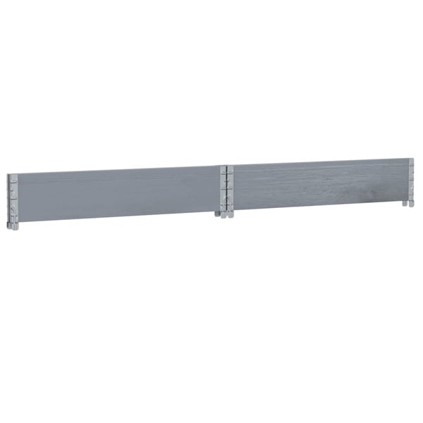 vidaXL Pallekarmer grå 100x100 cm heltre furu