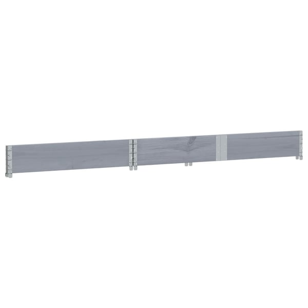 vidaXL Kuormalavan reunus harmaa 150x50 cm täysi mänty