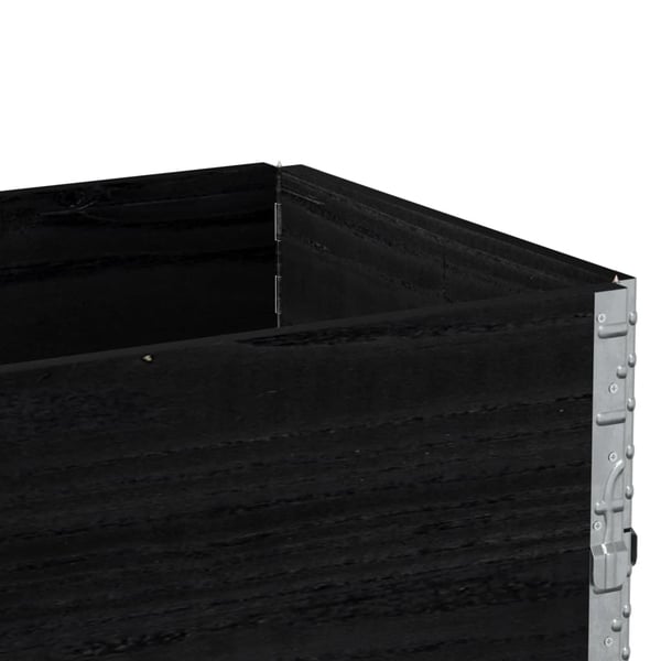 vidaXL Pallekarmer 2 stk svart 100x50 cm heltre furu
