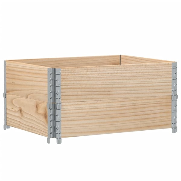 vidaXL Pallekarmer 2 stk grå 80x60 cm heltre furu