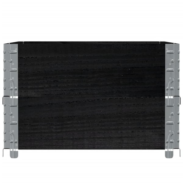 vidaXL Pallekarmer 2 stk svart 80x60 cm heltre furu