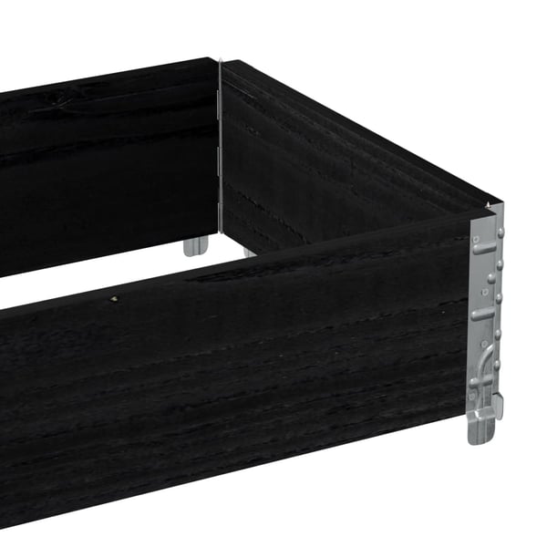 vidaXL Pallekarmer svart 100x50 cm heltre furu