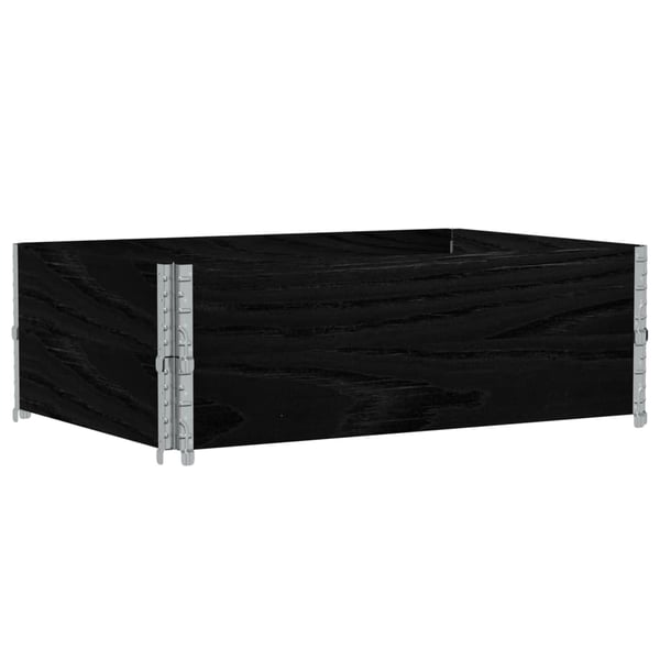 vidaXL pallerammer 2 stk. 120x80 cm massivt fyrretræ sort