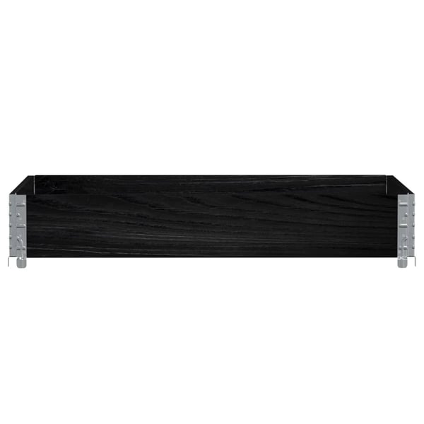vidaXL Pallekarmer svart 120x80 cm heltre furu