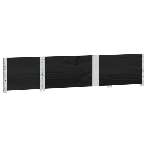 vidaXL Pallekarmer 2 stk svart 150x50 cm heltre furu