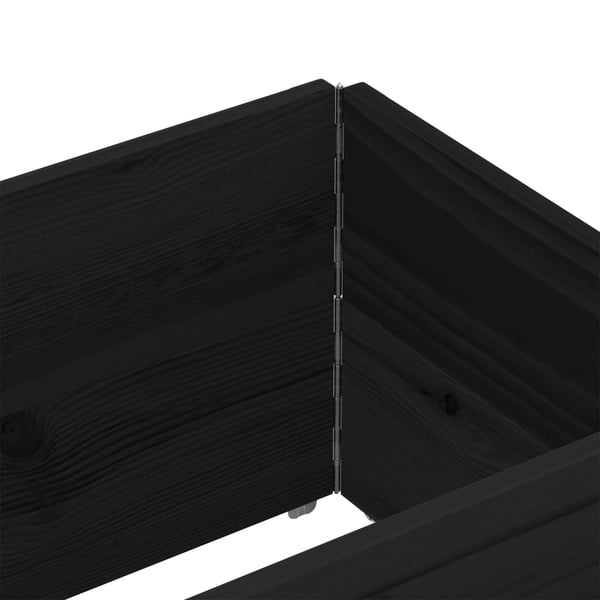 vidaXL Pallekarmer 2 stk svart 150x50 cm heltre furu
