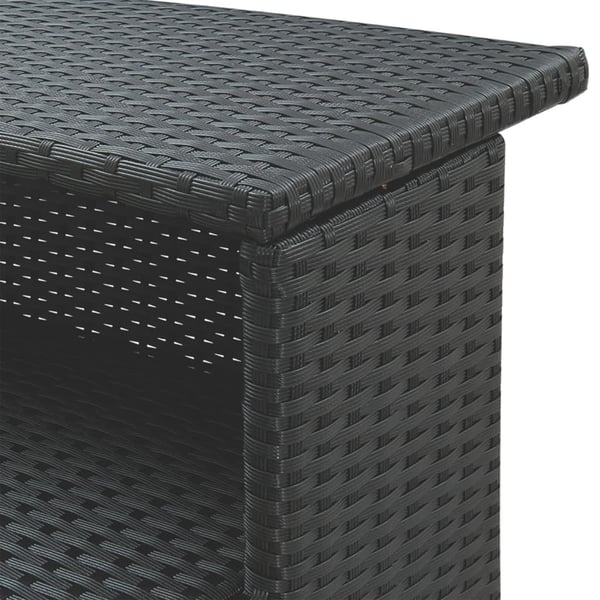 vidaXL barsæt til haven 5 dele med hynder polyrattan sort