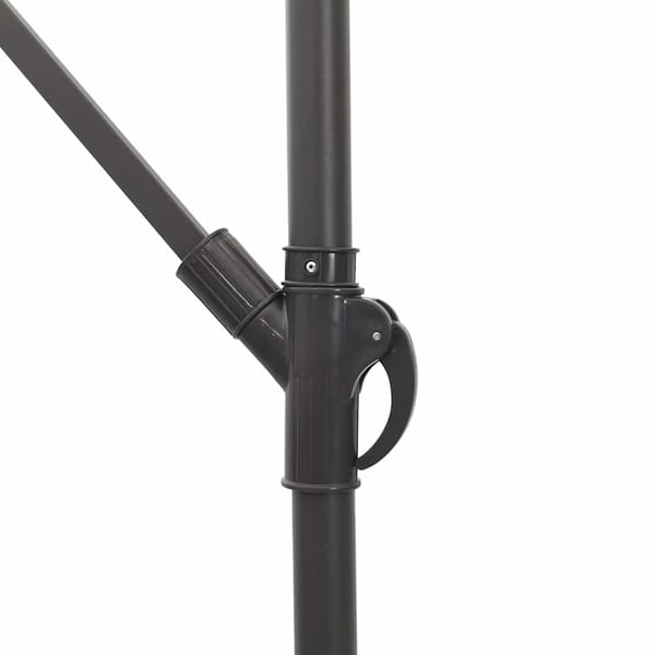 vidaXL Trädgårdsparasoll med stålstång vit 269x269x235 cm