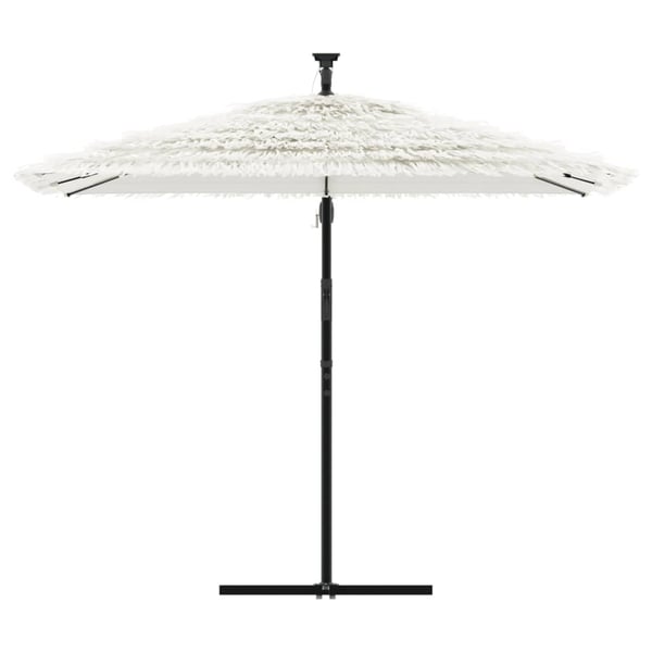vidaXL Hageparasoll med stålstang hvit 269x269x235 cm