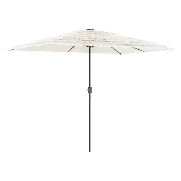 vidaXL Hageparasoll med stålstang hvit 300x200x250 cm