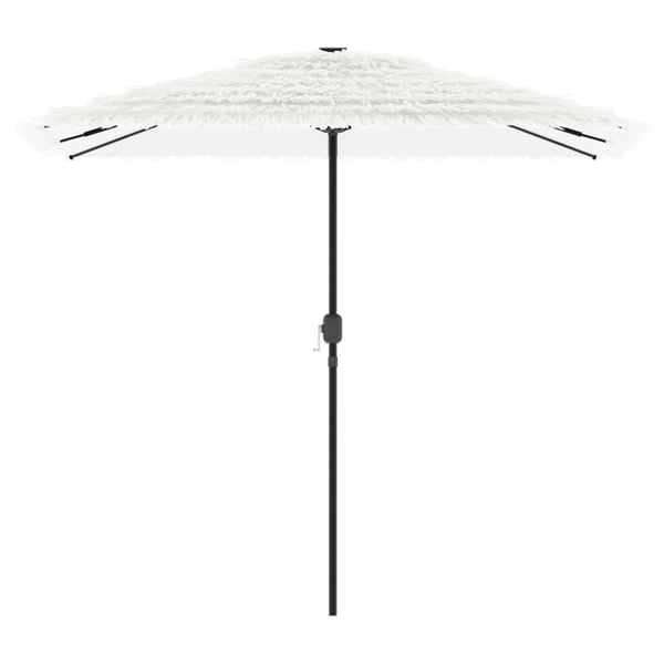 vidaXL Hageparasoll med stålstang hvit 248x248x248 cm