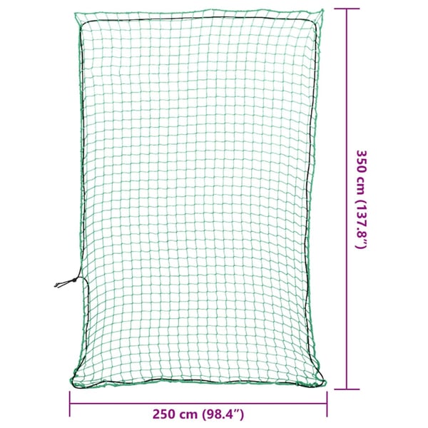vidaXL Tilhengernett med elastisk tau grønn 3,5x2,5 m PP