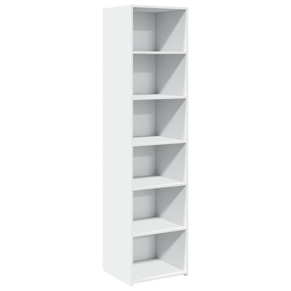 vidaXL reol 45x41x185 cm konstrueret træ hvid