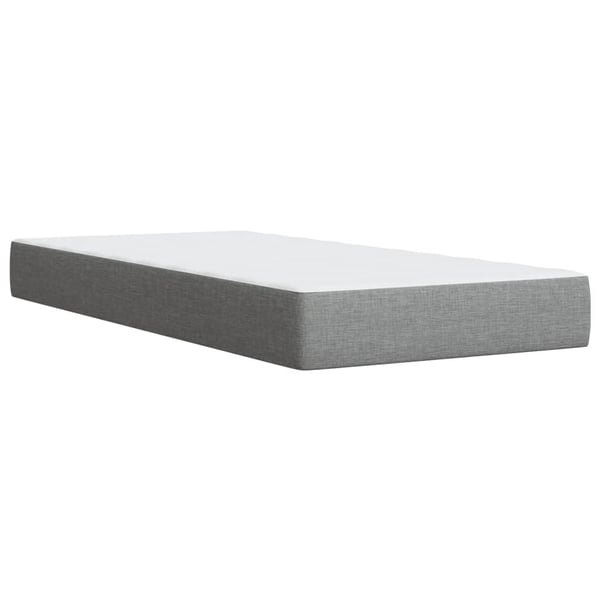 vidaXL Ramsäng med madrass ljusgrå 90x200 cm tyg