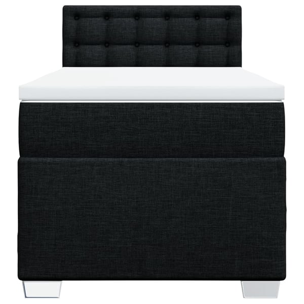 vidaXL kontinentalseng med madras 80x200 cm stof sort