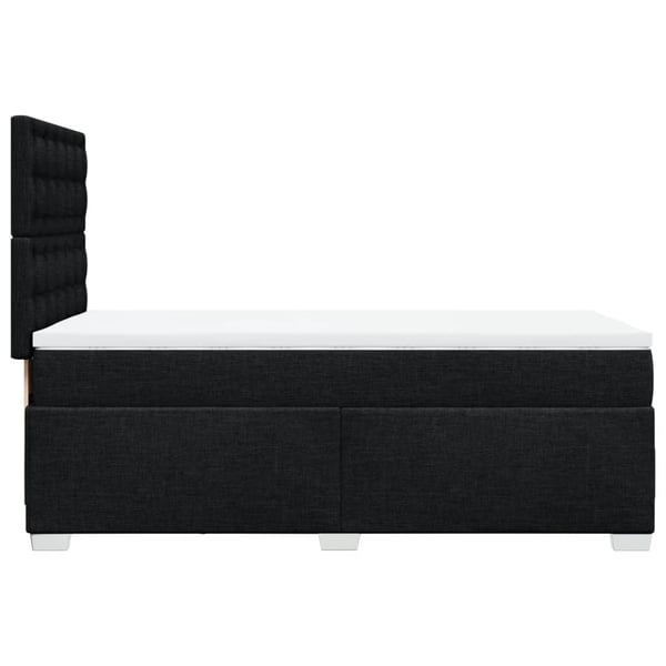 vidaXL kontinentalseng med madras 80x200 cm stof sort