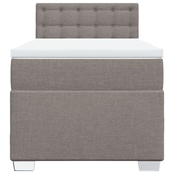 vidaXL kontinentalseng med madras 80x200 cm stof gråbrun