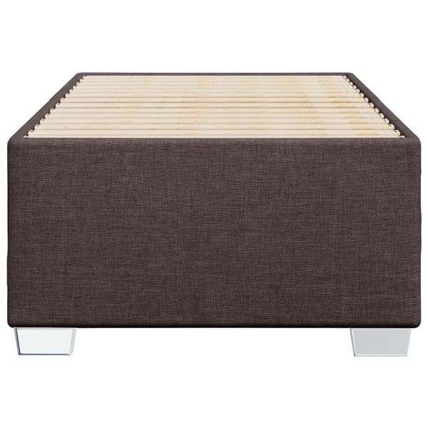 vidaXL Sängram mörkbrun 80x200 cm tyg