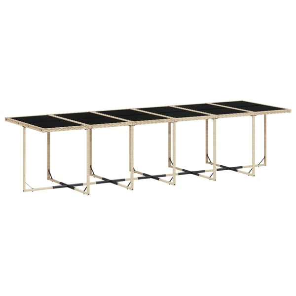 vidaXL spisebordssæt til haven 17 dele med hynder polyrattan beige