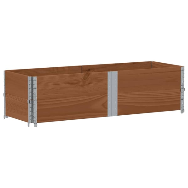 vidaXL Plantekasse brun 150x50 cm heltre furu
