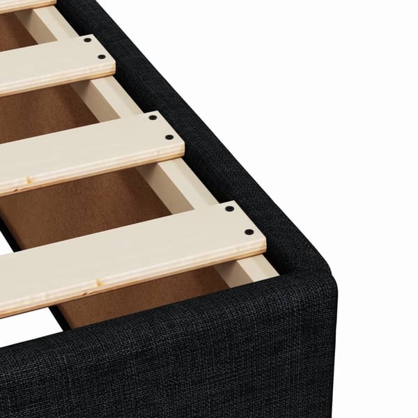 vidaXL kontinentalseng med madras 90x200 cm stof sort